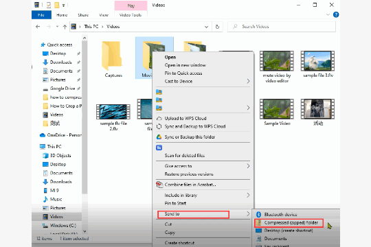 Fix 3. How to Compress a File into a Zip File