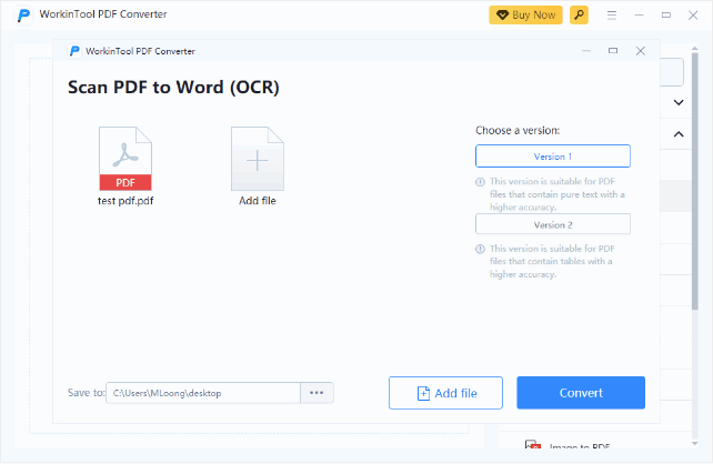 Scan PDF to Word (OCR)
