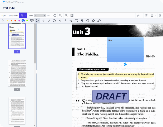 Modo 1. Modifica dei documenti PDF su Windows con WorkinTool