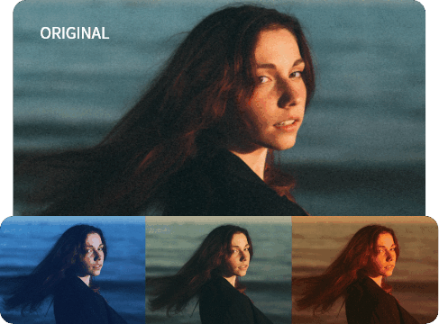 Verschiedene faszinierende Vorlagen Filter für Fotos