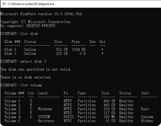 Gebruik CMD commando om verwijderde partitie te herstellen
