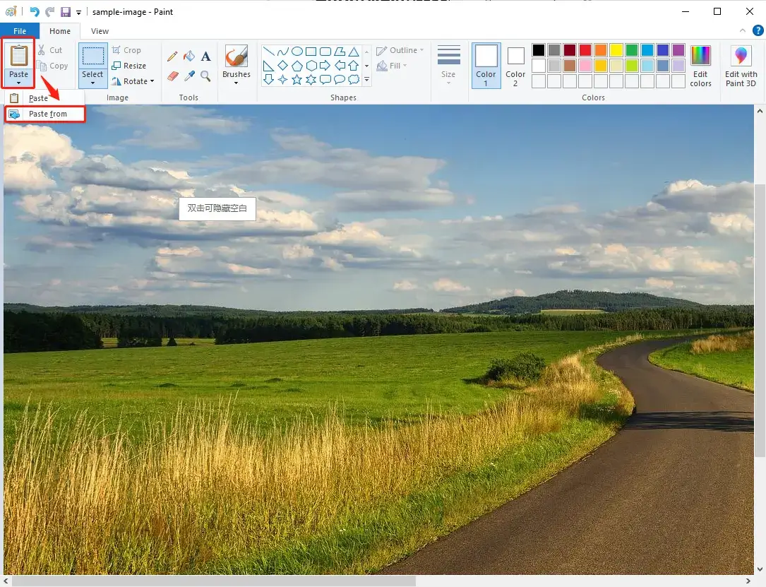 insert image signature to image in paint