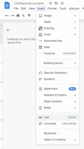 add link in google docs