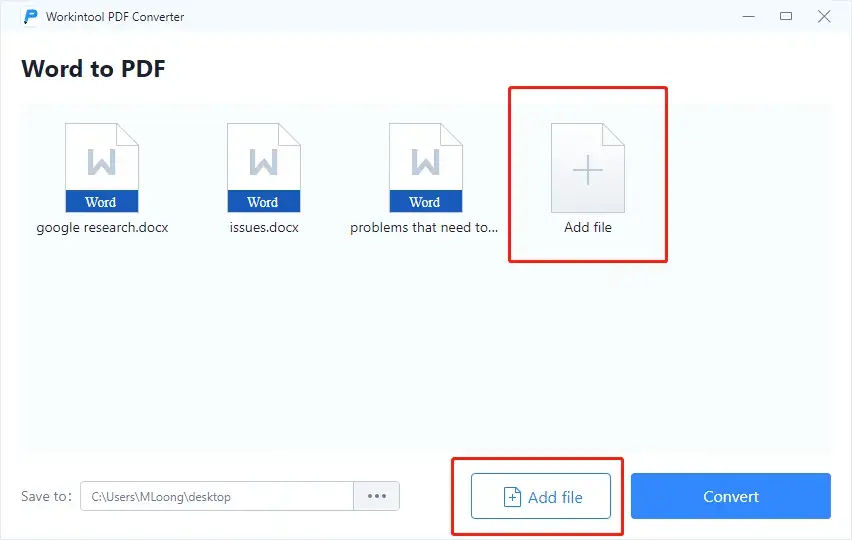 convert multiple files add more option