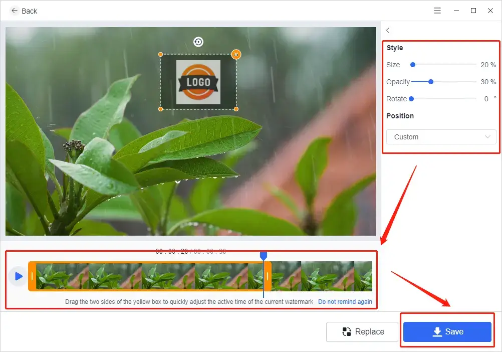 copyright video for free via image in watermark eraser