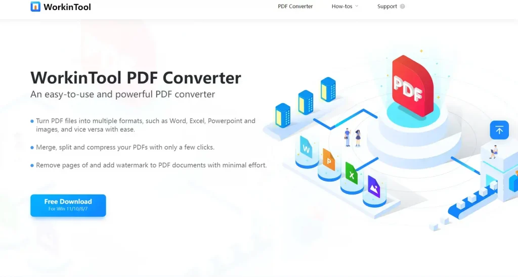 download page of workintool pdf converter