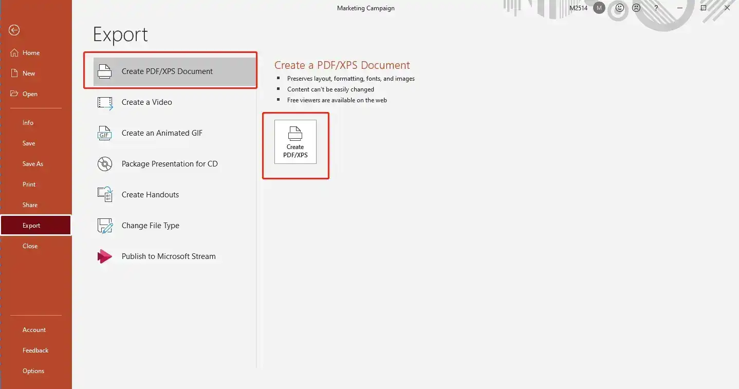 export ppt as pdf-office