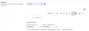 insert video link to signature in gmail