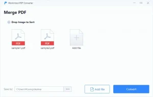 WorkinTool PDF merger platform