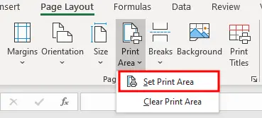 page layout print area