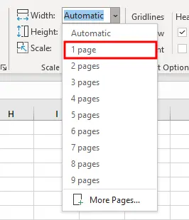 page layout scale