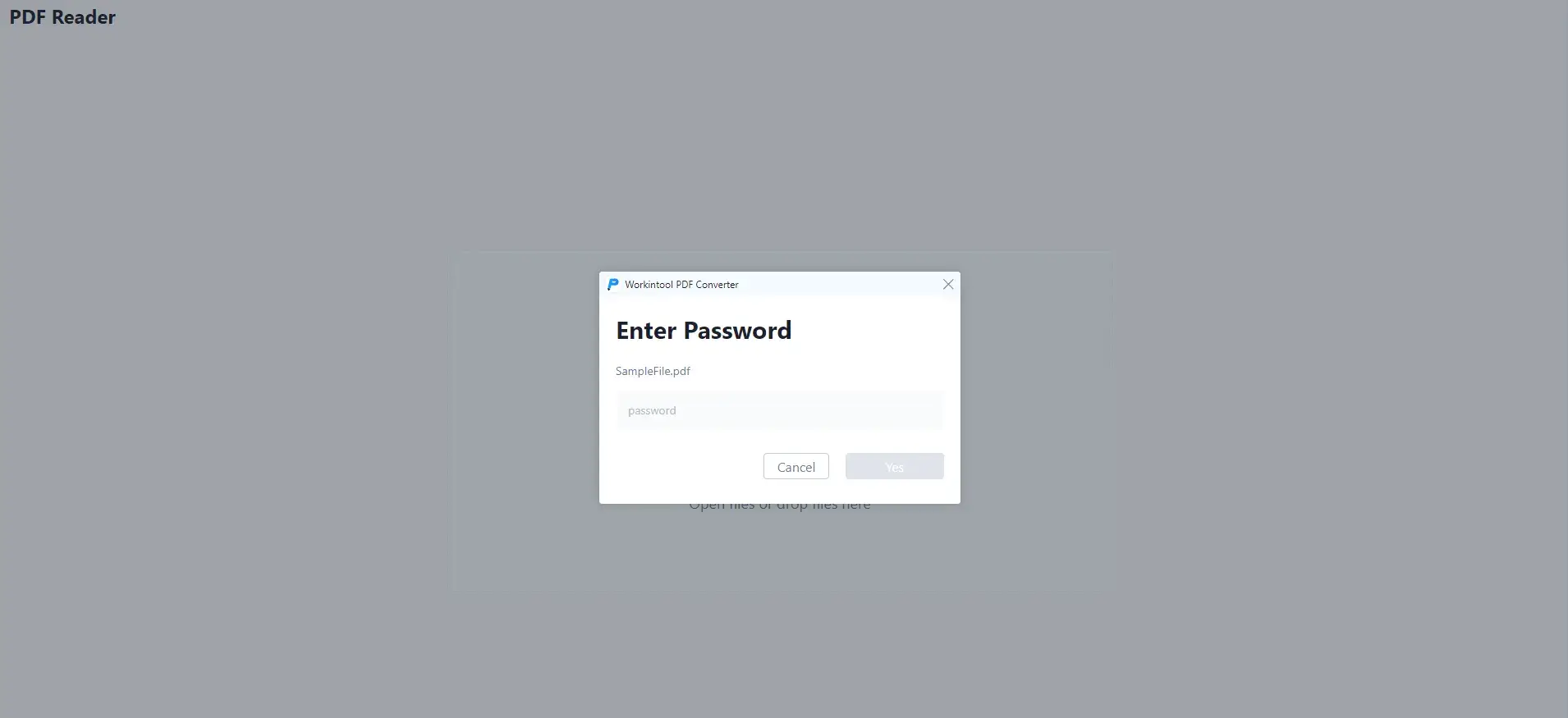 password added in workintool