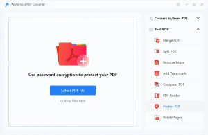 password protect pdf by workintool
