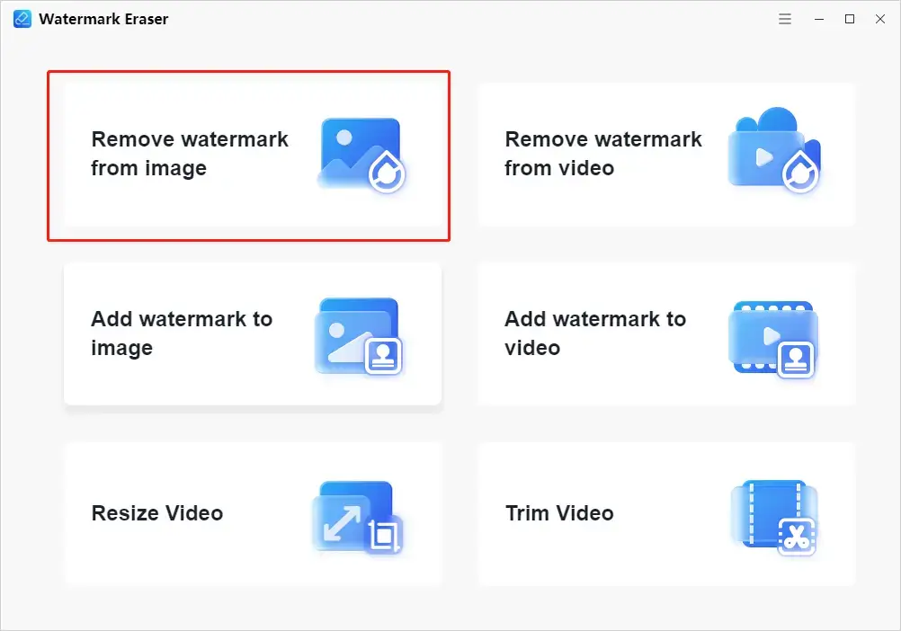 remove signature from an image in watermark eraser step 1