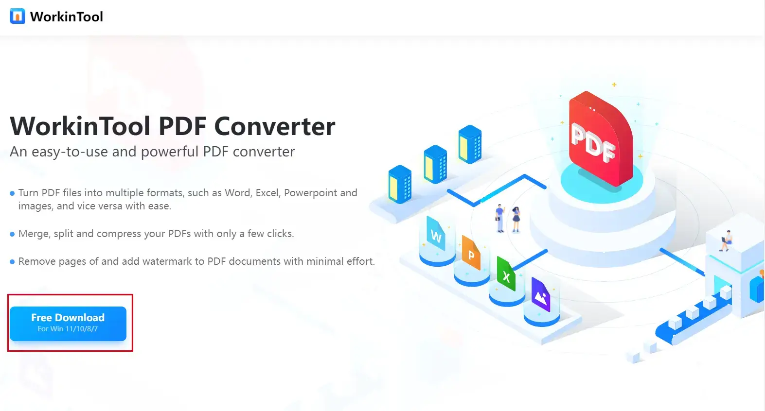 workintool pdf converter webpage