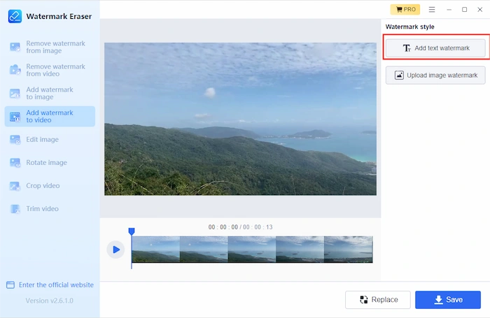 add-text-watermark-to-video-in-watermark-eraser-step-2