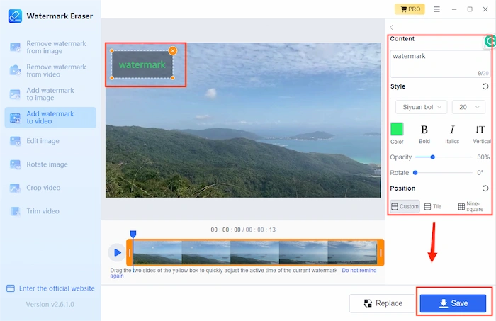 add-text-watermark-to-video-in-watermark-eraser-step-3