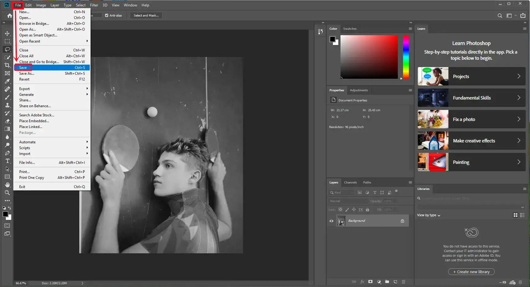 convert image to black and white in photoshop step 3