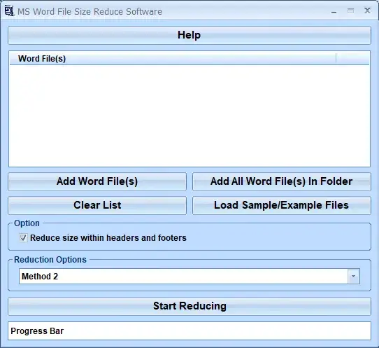 ms word file size reduction software opening page