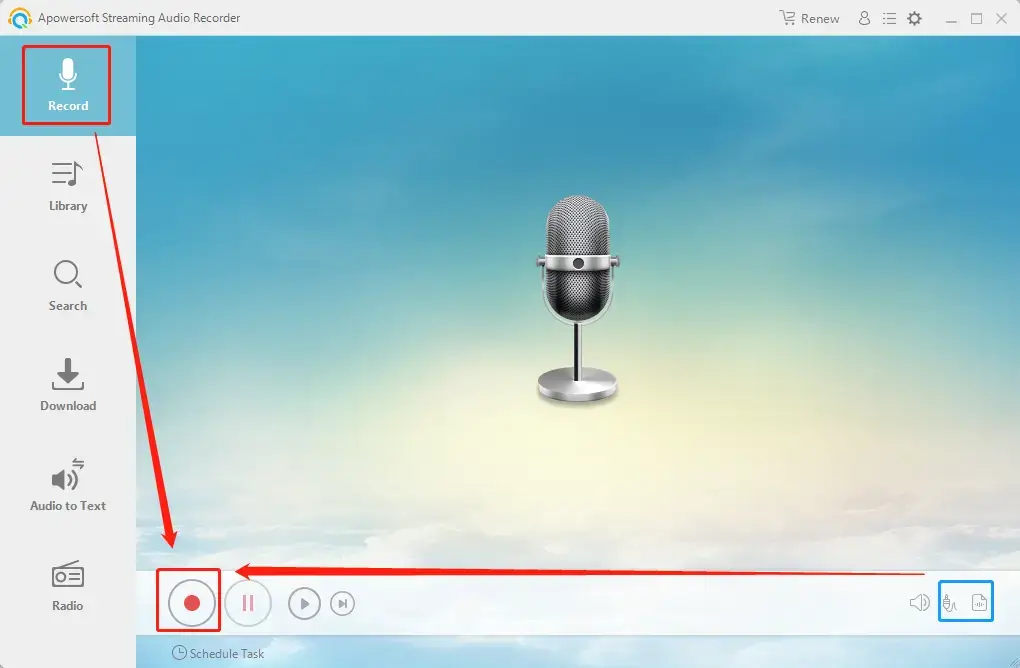 recording audio by apowersoft audio recorder