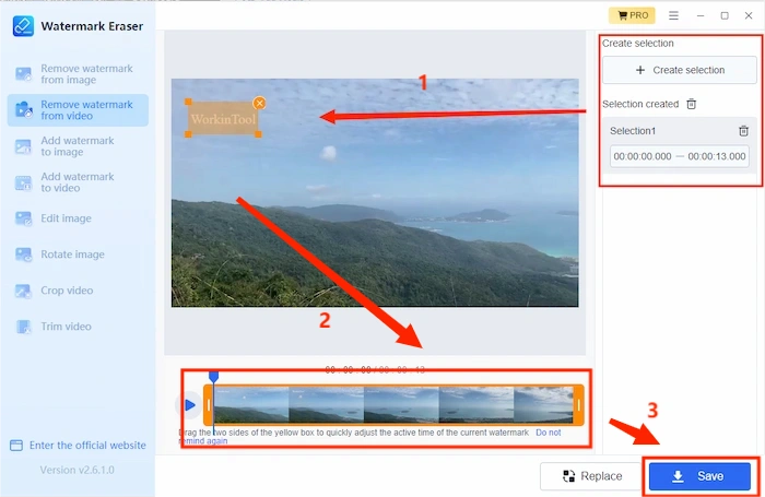 remove video watermark in watermark eraser
