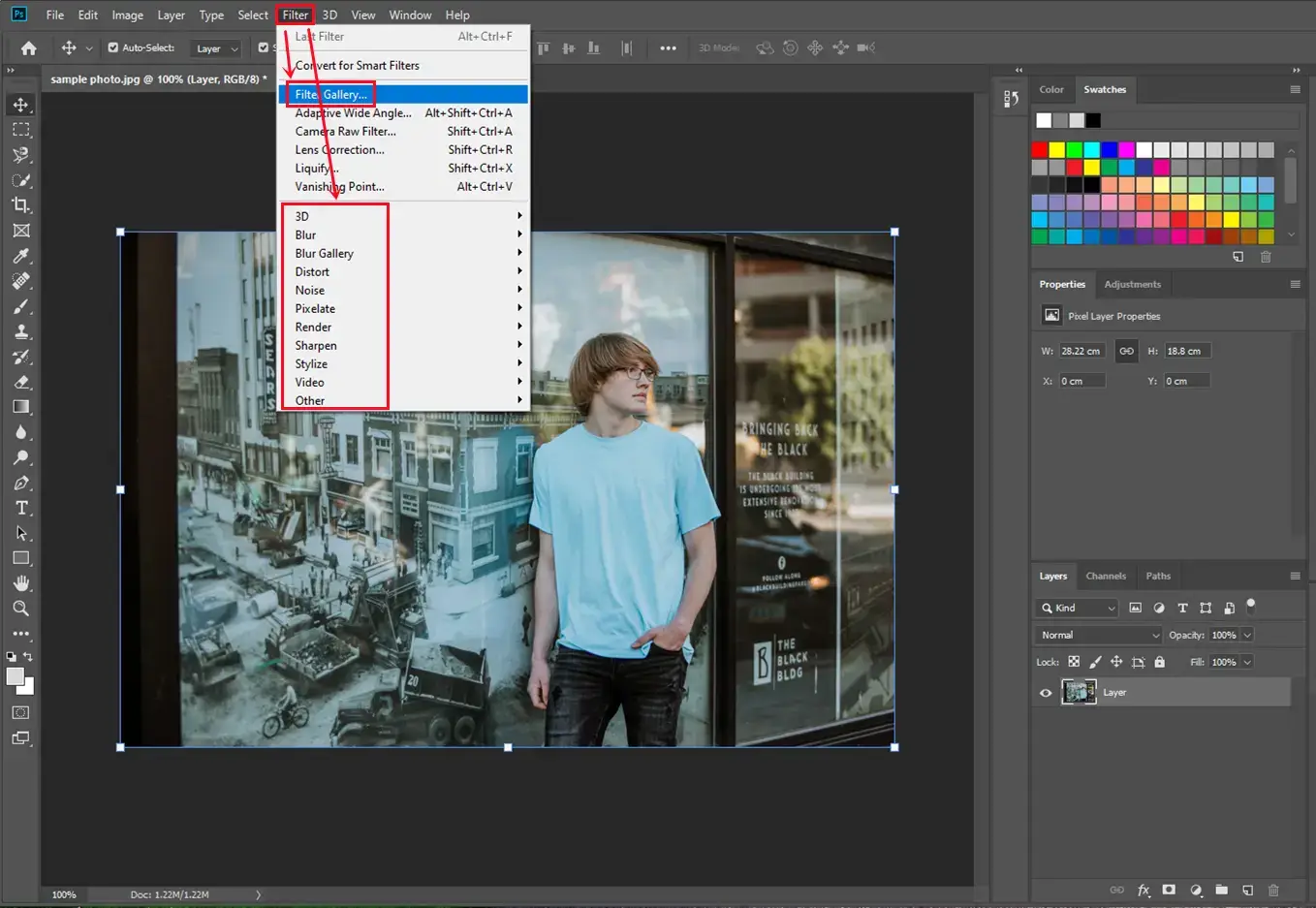 add free photo filters in photoshop step 3