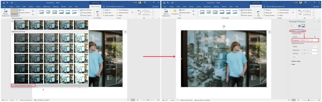 blur a picture in ms word step 3