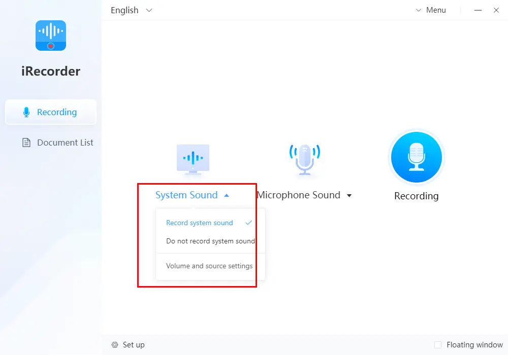 record skype audio by workintool audio recorder step1