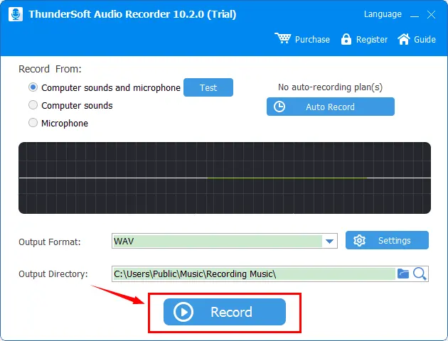 record skype sudio by thundersoft audio recorder step2