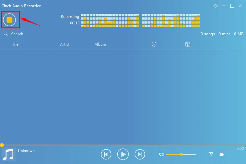 streaming audio recorder cinch audio recorder step2