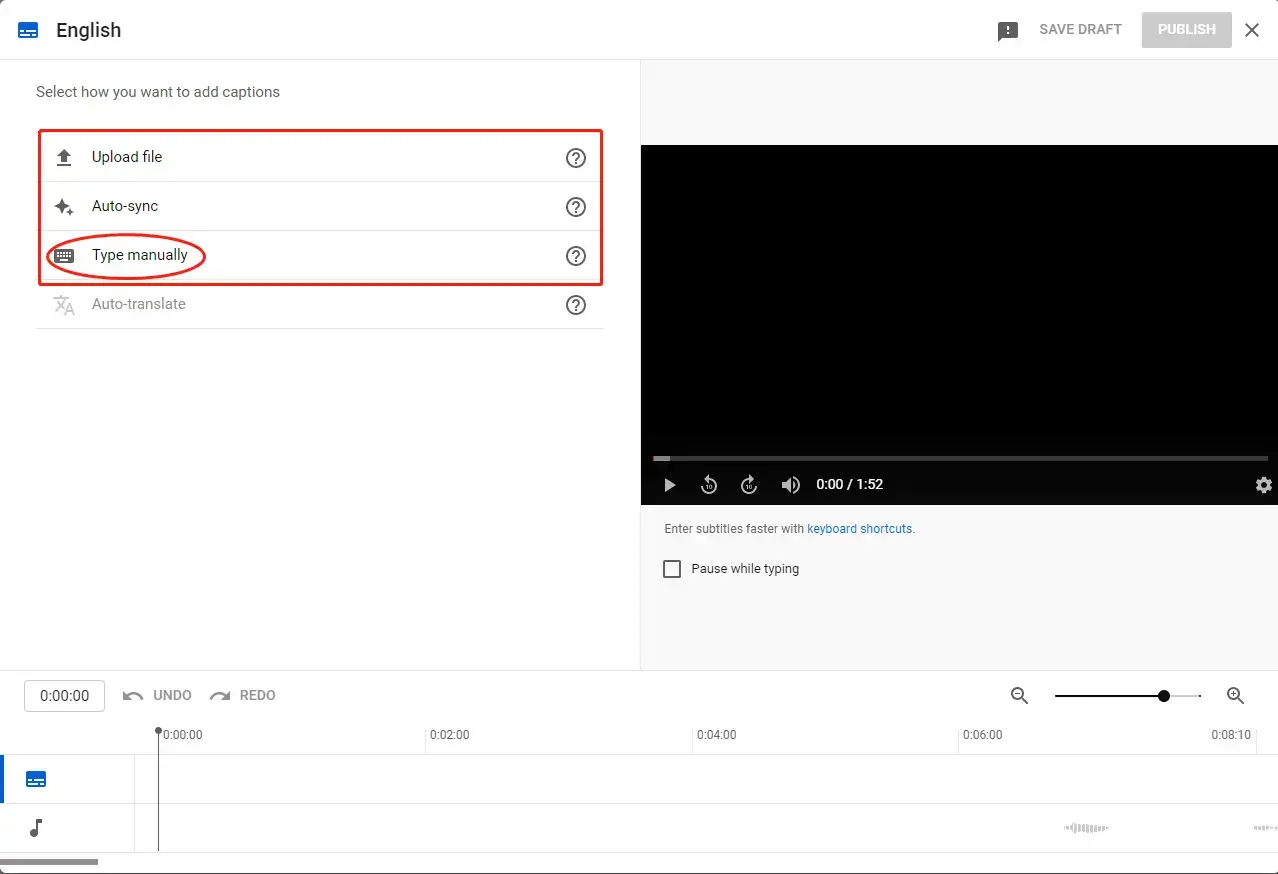 add subtitles to youtube videos in youtube studio step 4