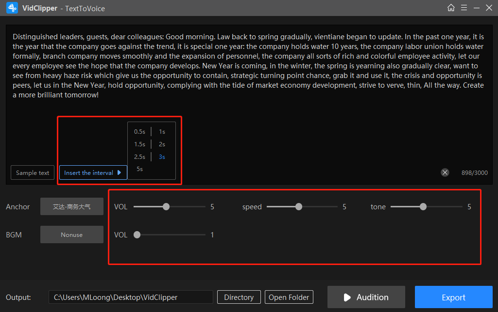 audio adjustment