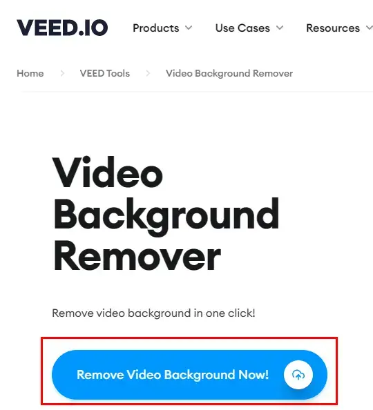 click remove video background now in veed io video background remover