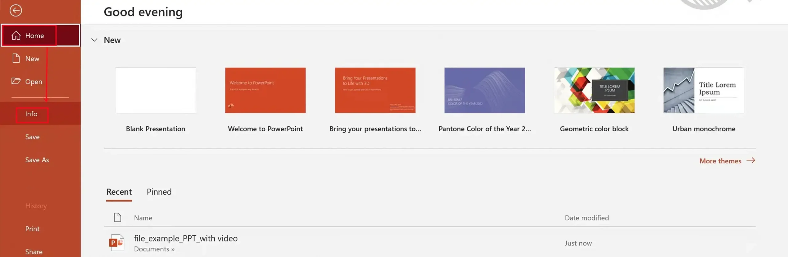 compress a video in powerpoint step 1