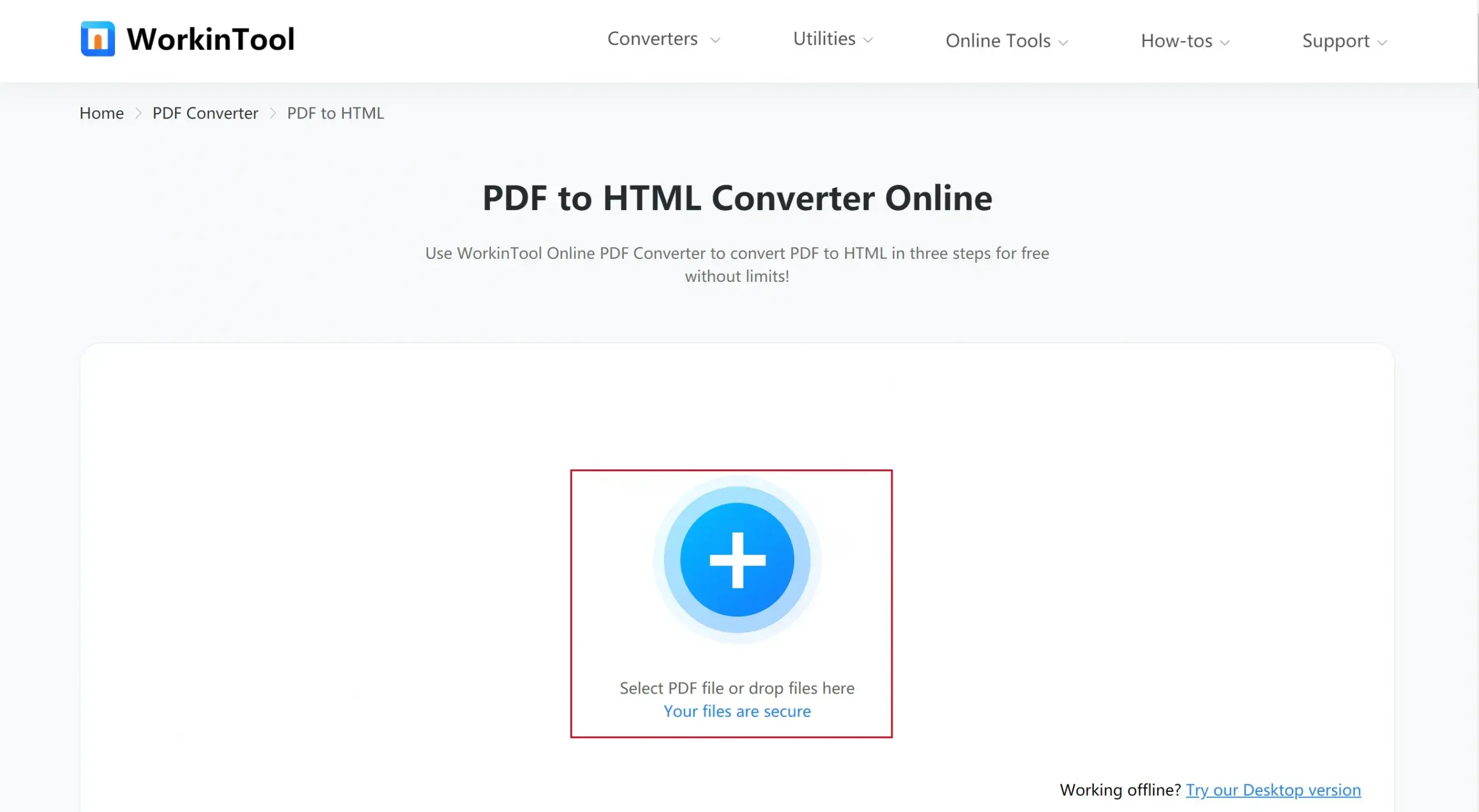 upload pdf to workintool online