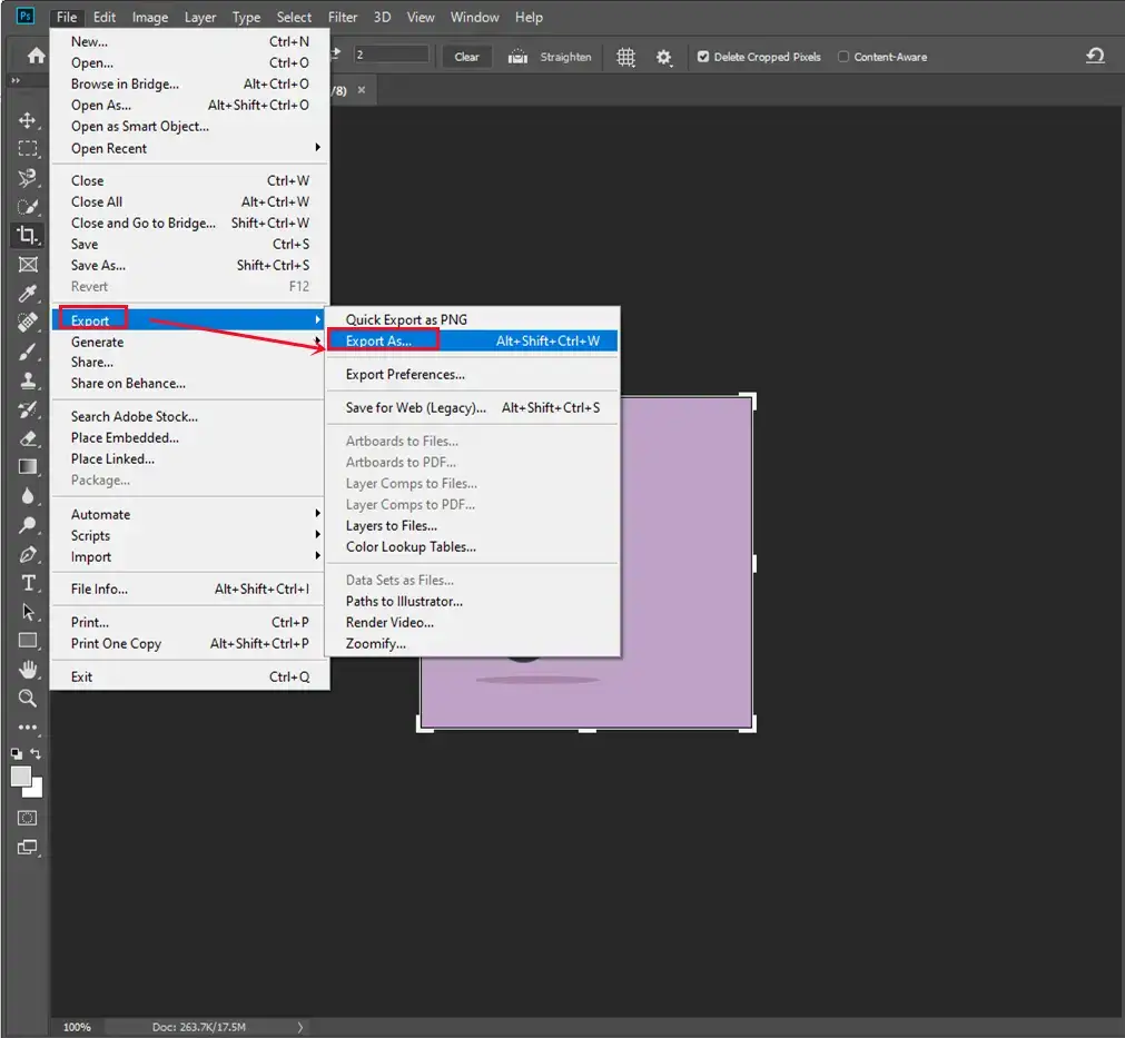 export gif to jpg in photoshop step 1