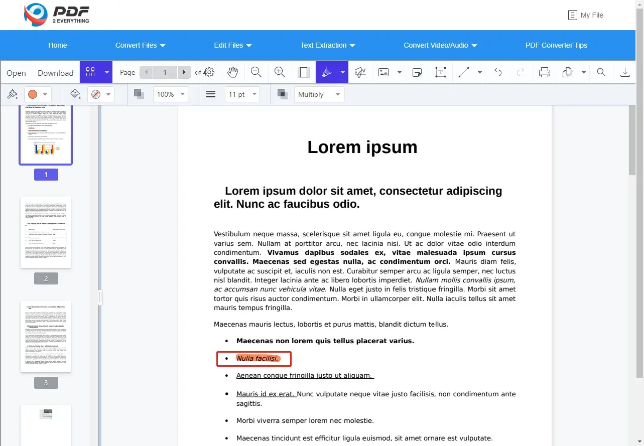 highlight in pdf through freeform highlight of toolrocket