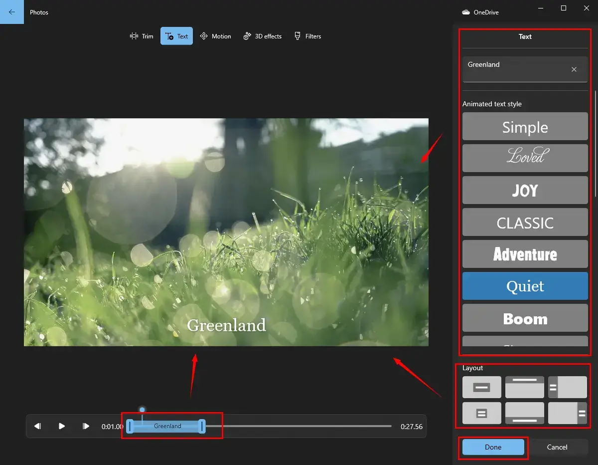 how to add subtitles to a youtube video in microsoft photos 2