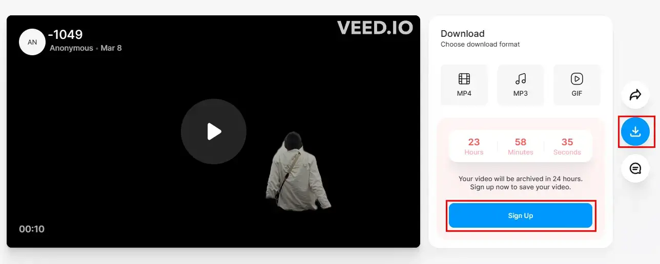 how to remove background from video in veed io 2