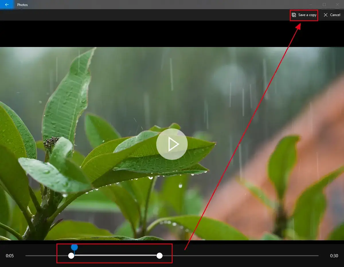 make a video clip in photos step 2