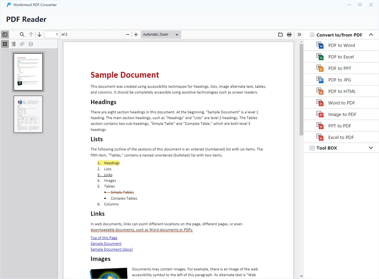 outcome by alternative way of workintool