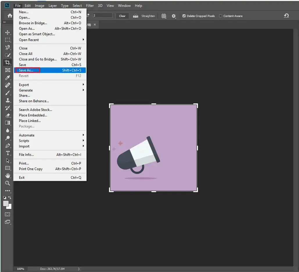 save gif as jpg in photoshop step 1