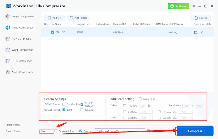 decide on general settings