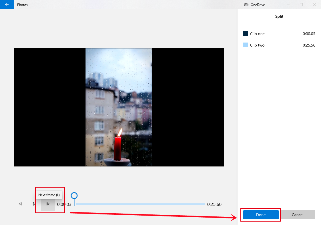 freeze frame a video in video editor step 5