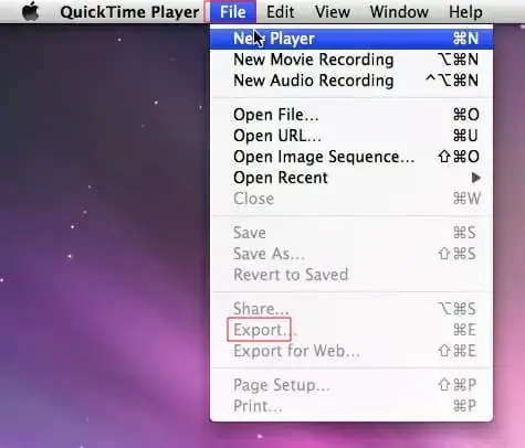how to convert avi to mp4 with quicktime on mac 1