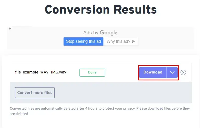 how to convert wav to mp4 in freeconvert 2