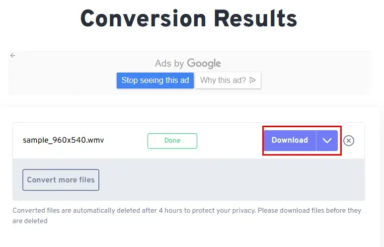 how to convert wmv to mp4 in freeconvert 2