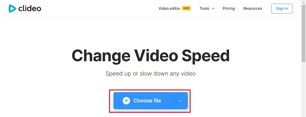 how to make a video slow motion in clideo 1