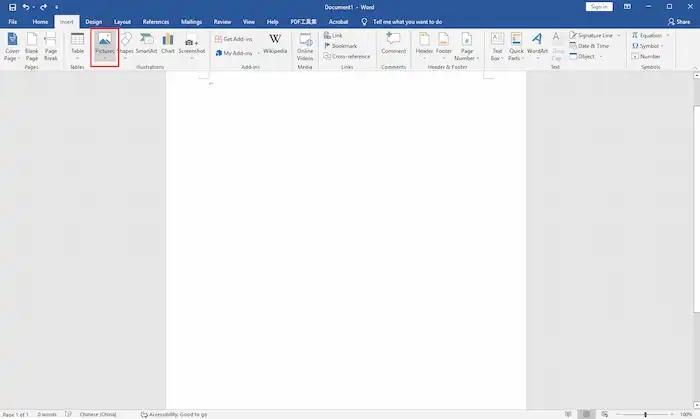 microsoft word insert pictures