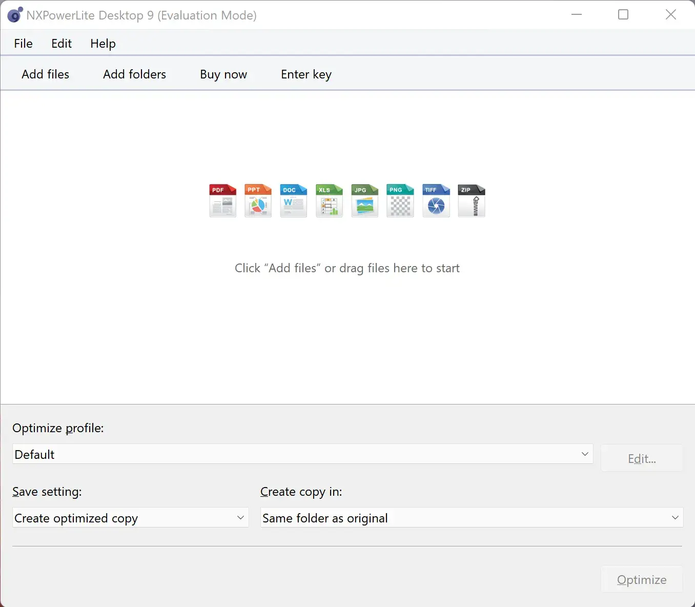 opening page of offline ppt compressor nxpowerlite